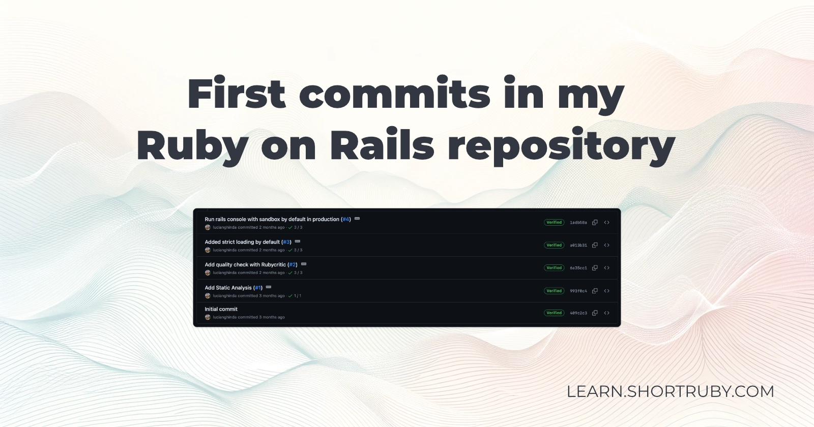 Image header with article title and screenshot of Github commits